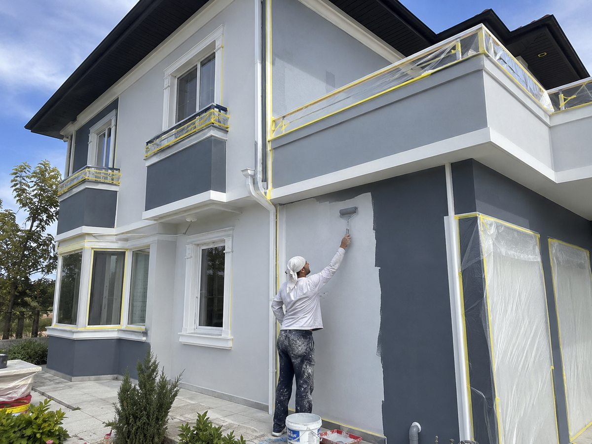 İzmir villa dış cephe boya uygulaması
